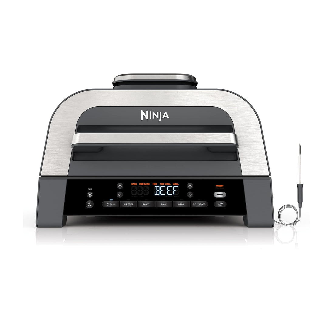 Ninja SP351 Foodi Smart 13-in-1 Dual Heat Air Fry Countertop Oven,  Dehydrate, Reheat, Smart Thermometer, 1800-watts, Silver